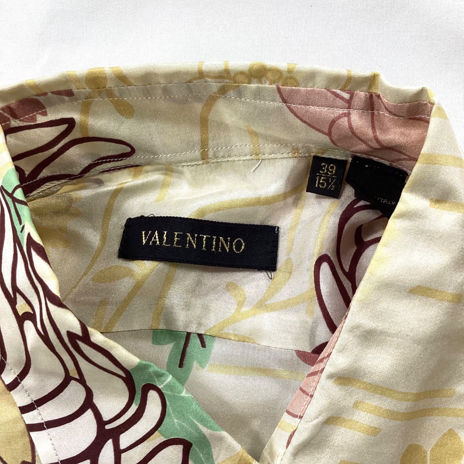 VALENTINO ヴァレンティノ シャツ 総柄 花柄 フラワー柄 シルク