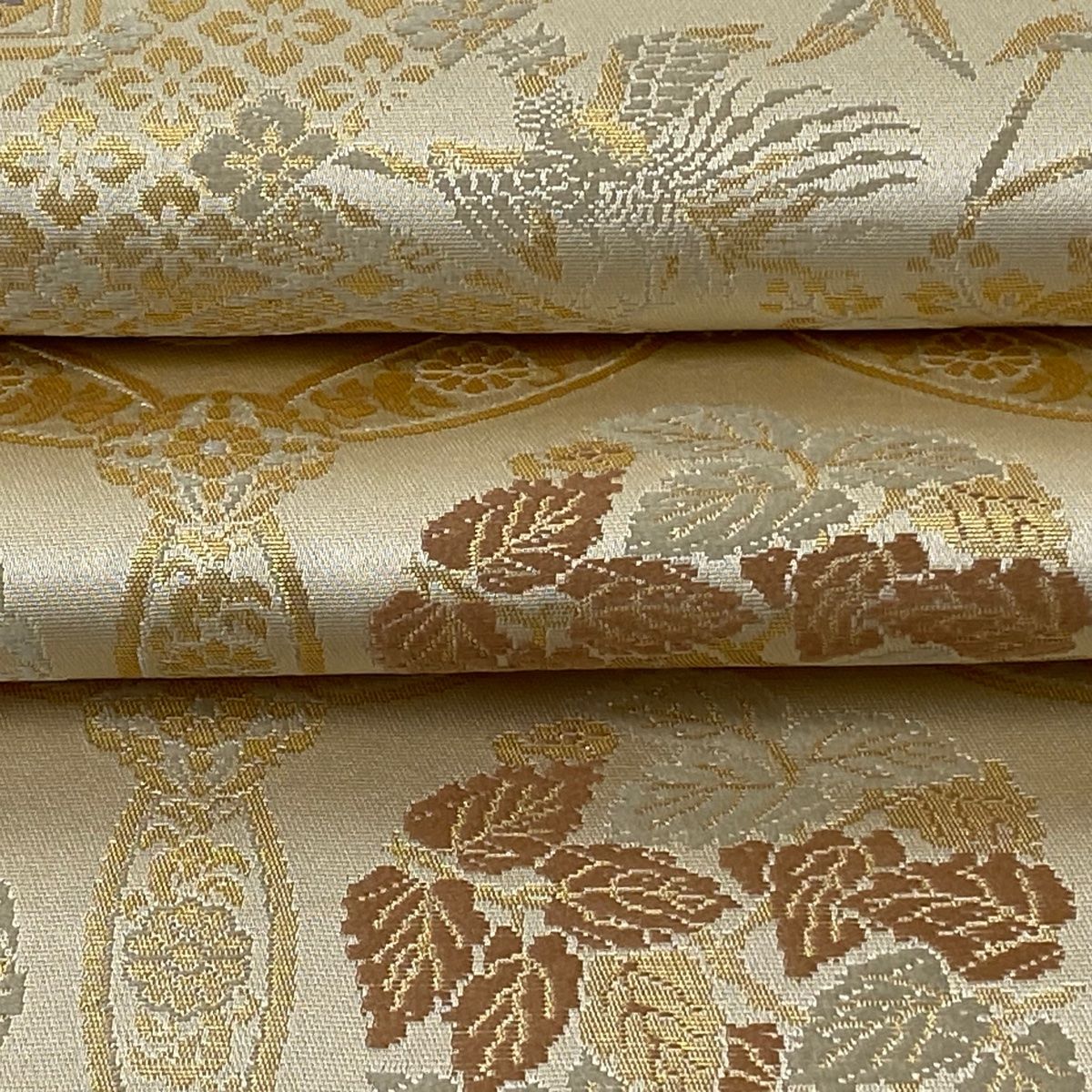 袋帯 美品 逸品 新小石丸 西陣織 花鳥 有職文様 唐織 箔