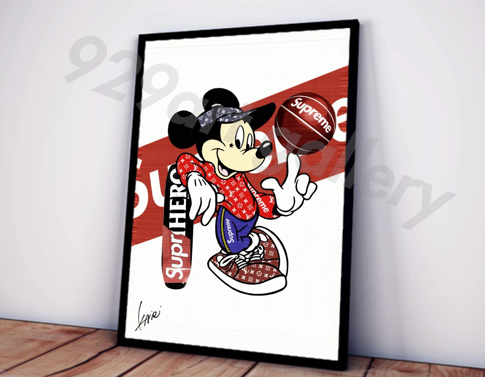 額縁付き ルイヴィトン オマージュポスター Louis Vuittonルイ・ヴィトンオマージュアートポスター(フレーム