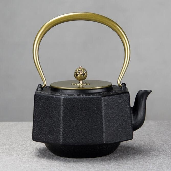 新作提梁壷 手作り 1400ML 鉄壺 コーティングなし鉄 やかん 煮茶