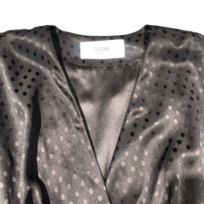 CELINE セリーヌ シルク ドット柄 ワンピース CELINE セリーヌ シルク ドット柄 ワンピース