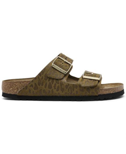 マニッシュスタイル 送料無料 ビルケンシュトック レディース サンダル シューズ Women s Arizona Birko-Flor Sandals from Finish Line Leo Khaki