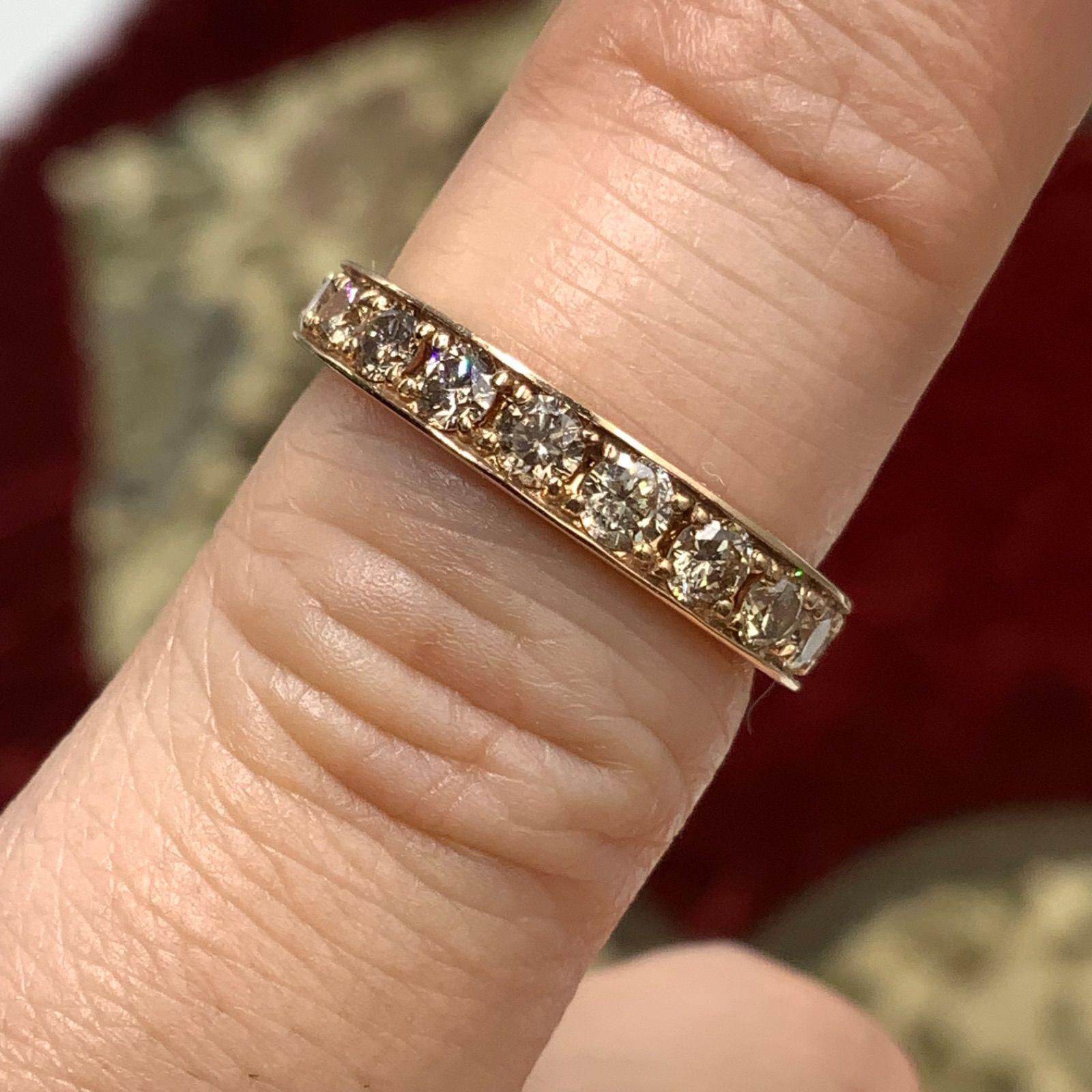 K18 エタニティリング 1.9g 約8号 1ct - メルカリ