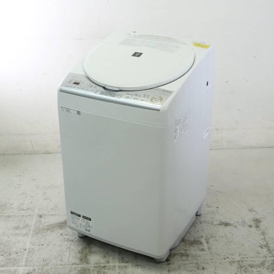 シャープ 洗濯8.0kg 縦型洗濯乾燥機 ES-TX8C-W ホワイト 240h23