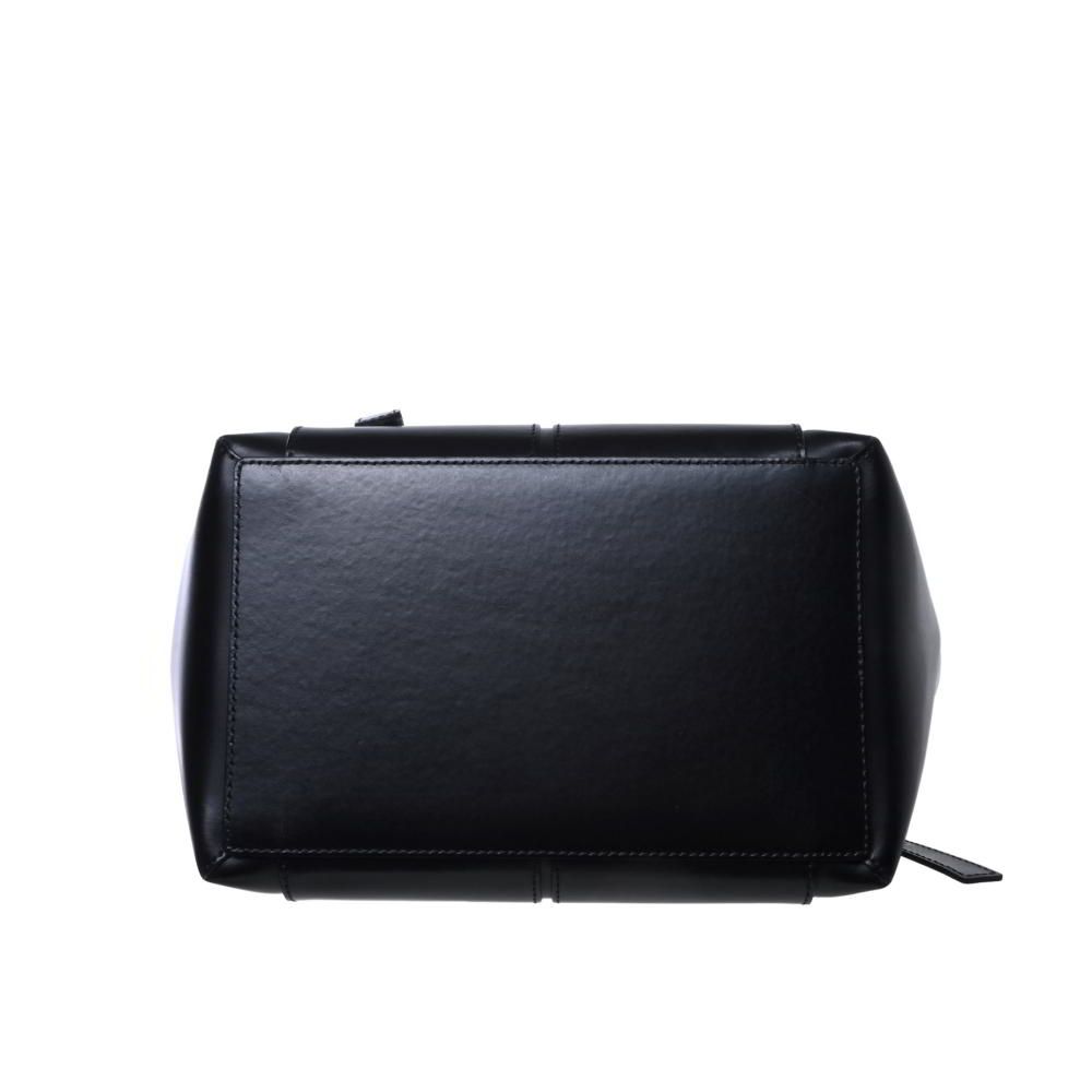 GIANNI CHIARINI ポーチ付き レザー ハンドバッグ - ブラック ジャンニ  