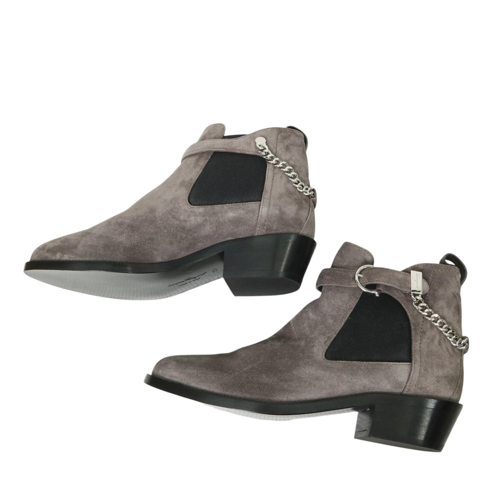 Salvatore Ferragamo スエード サイドゴアブーツ Salvatore Ferragamo フェラガモ スエードサイドゴアブーツ＊ - メルカリ