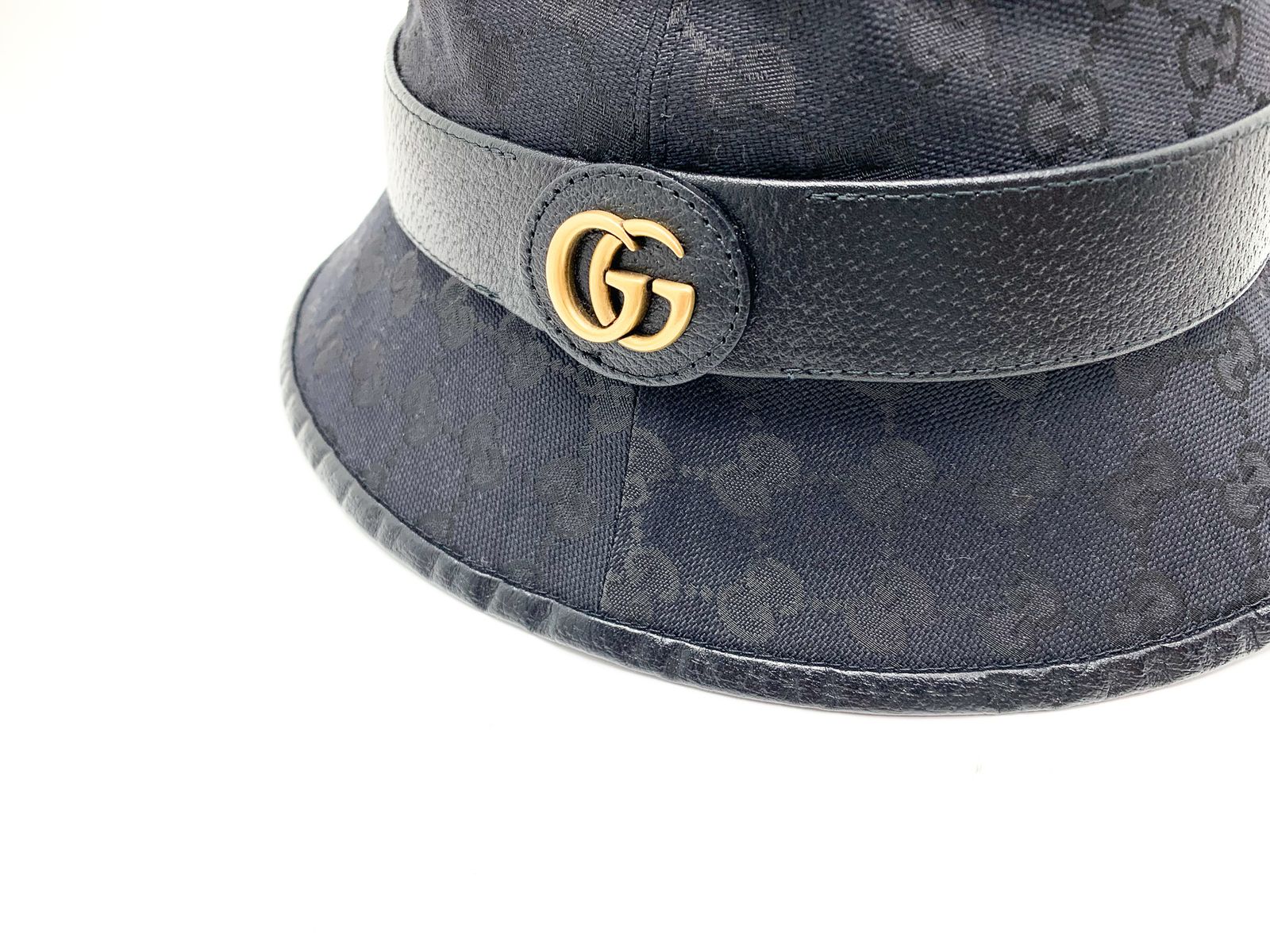 GUCCI グッチ 576587 GGキャンバス 黒 ブラック ゴールド金具 バケット