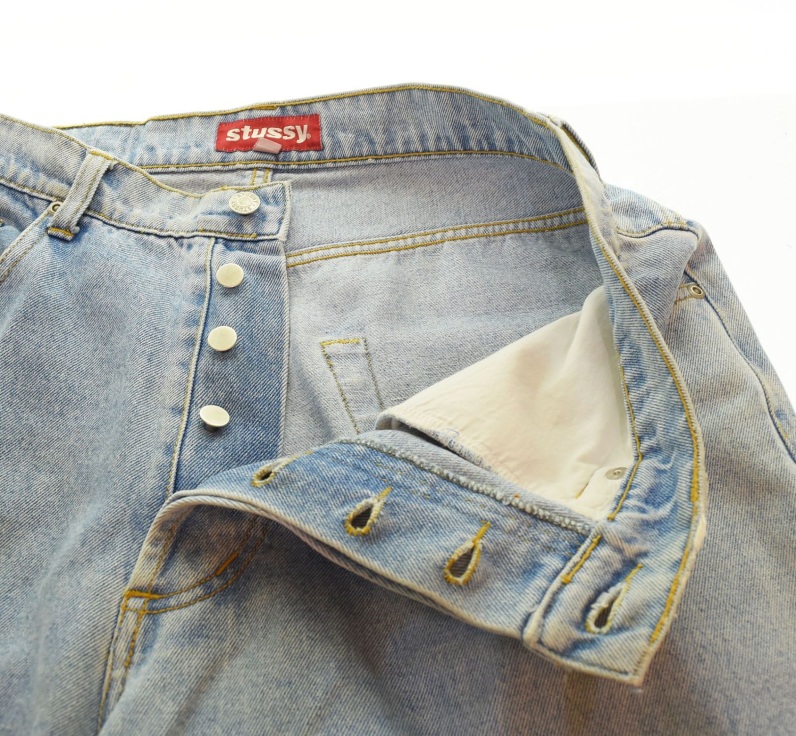 STUSSY ストレートデニム 青　オールドSTUSSY９０ねん代 STUSSY ストレートデニム 青 オールドSTUSSY９０ねん代