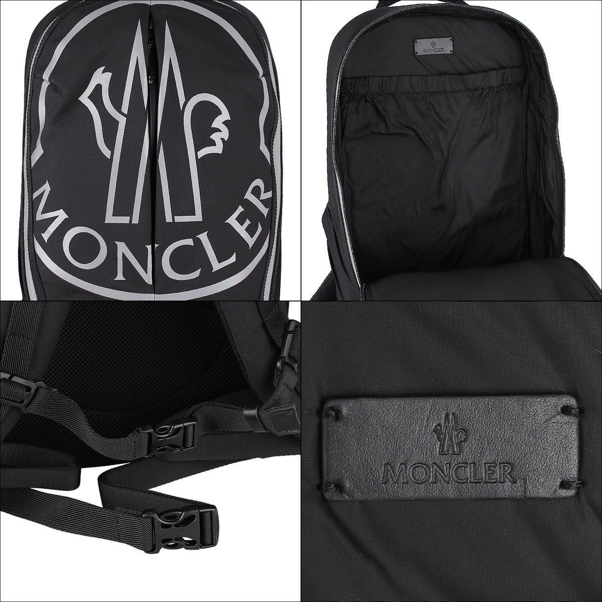 モンクレールMONCLER ブラック リュック・バックパック cut