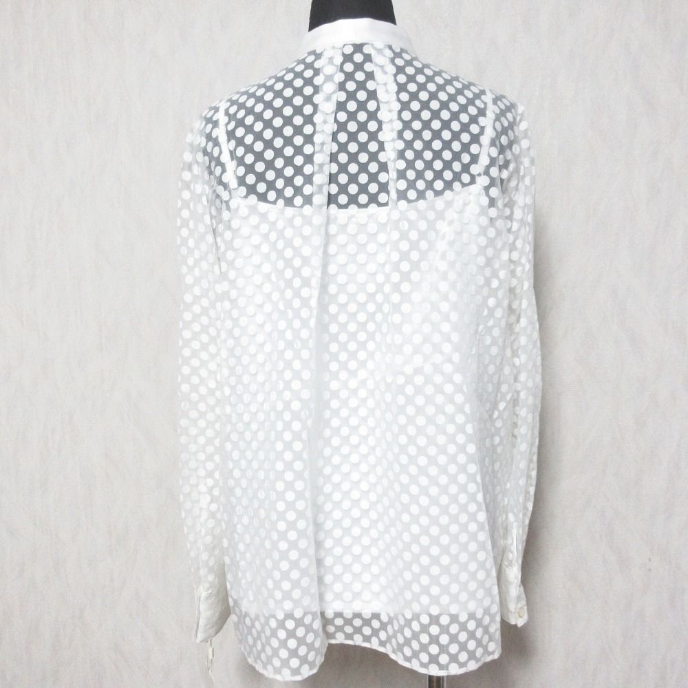 未使用 25SS GRACE CONTINENTAL グレースコンチネンタル ドットオパールタイ付ブラウス シアーシャツ 0125141216 38 ホワイト レディース 古着 中古 trim_ofgrc_item3f47be56e2bd11e