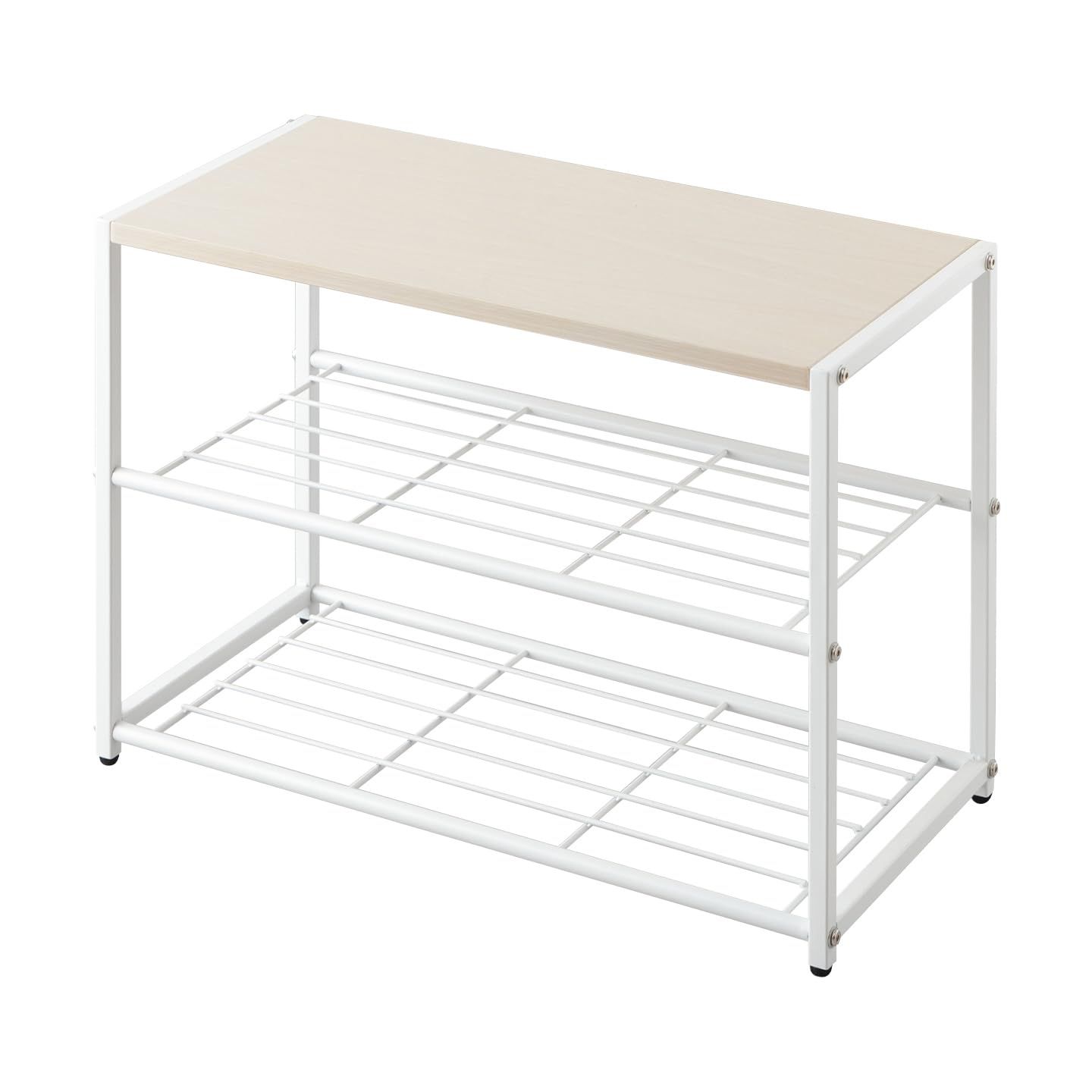 【人気商品】約62.5×29.5×42.5cm ビンテージ風 コンパクト収納 ホワイト 軽量 STEELA 頑丈 ラック 木製 モダン 3段 お洒落 シェルフ 一人暮らし 収納 棚 スリム 家具 新生活 イケヒコ ＃1380000032564