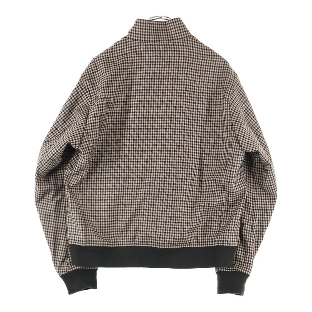 Acuascutum アクアスキュータム CLUB CHECK HARRINGTON JACKET クラブチェック ハリントン ジップアップジャケット ブラウン 2203412002-39