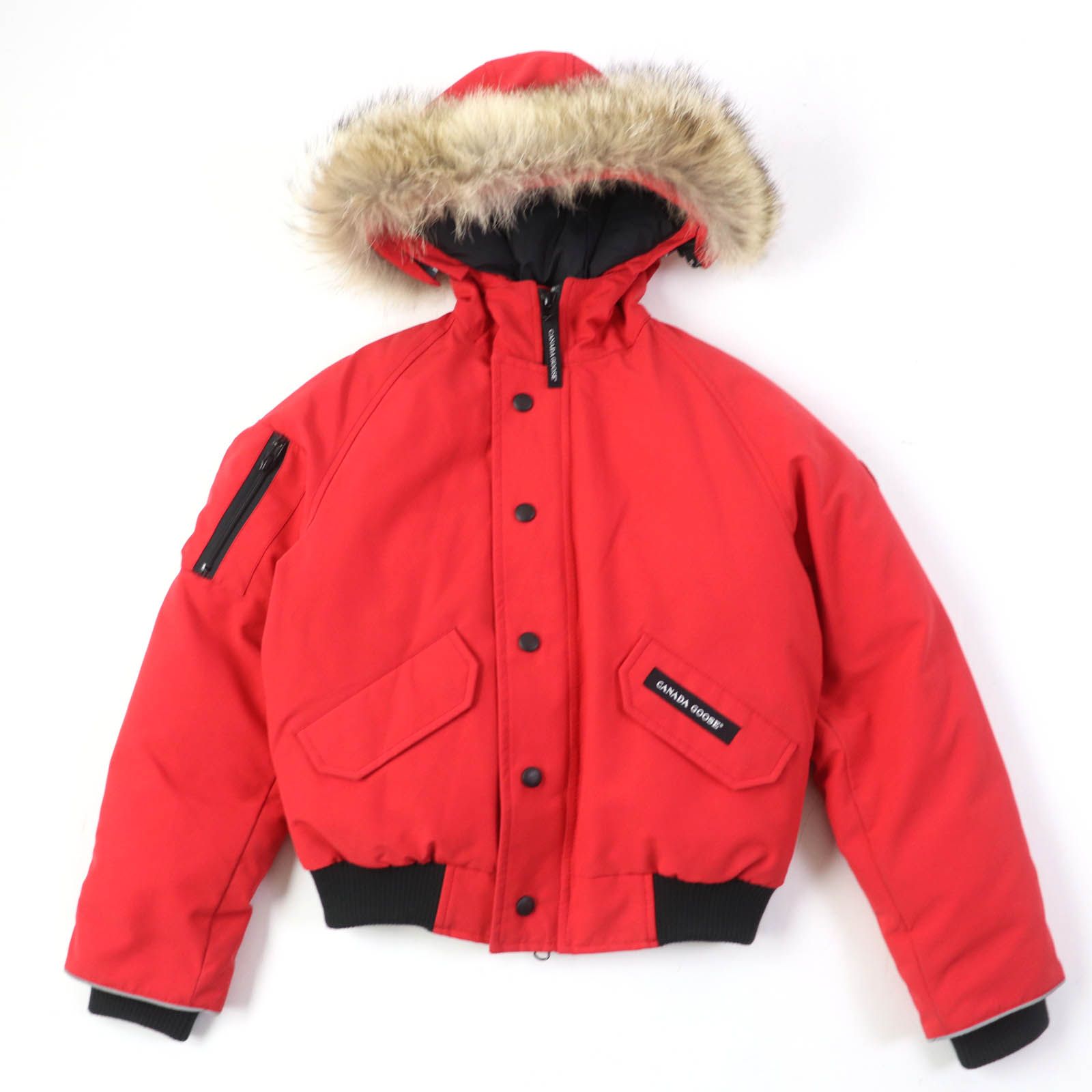 美品☆CANADA GOOSE カナダグース 7995Y YOUTH RUNDLE BOMBER ロゴ  