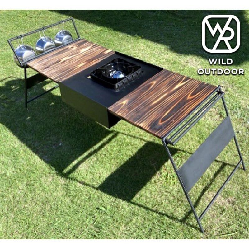 WILD OUTDOOR ワイルドアウトドア タフまるJr アイアンテーブル アウトドアアイアンテーブル キャンプテーブル ガレージブランド