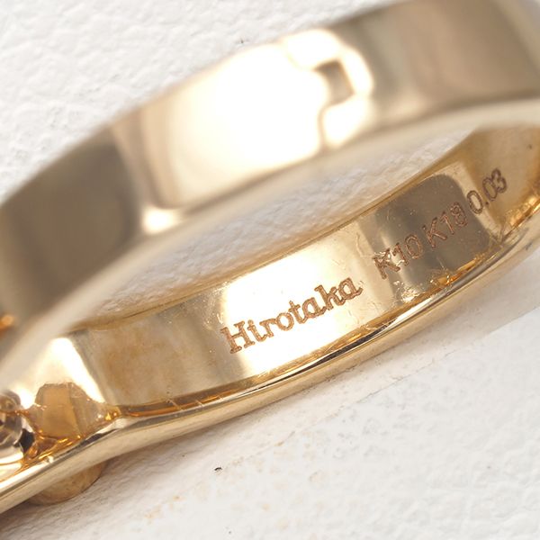 ヒロタカ ピアス ダイヤ ダイヤモンド 0.03ct インダストリア フープ  