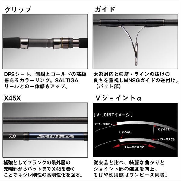 DAIWA SALTIGA C 73-12 オフショアロッド ダイワ オフショアロッド ソルティガ C(キャスティング) 73-12(2ピース