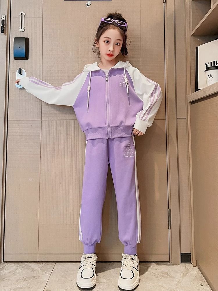 子供用ジャージ 子供 服 女の子 セットアップ フード付き 長袖 子供ジャージ 子供服 セットアップ 女の子 韓国 上下 2点 セット 春秋 パーカー ジップアップ パンツ ダンス衣装 子供服 おしゃ