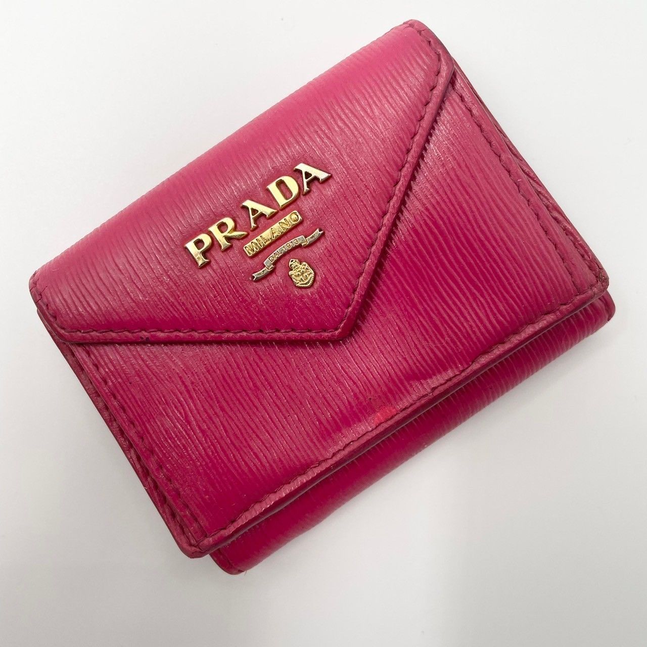 PRADA プラダ ブラック 三つ折り財布 ヴィッテロムーブ べし ミニ 