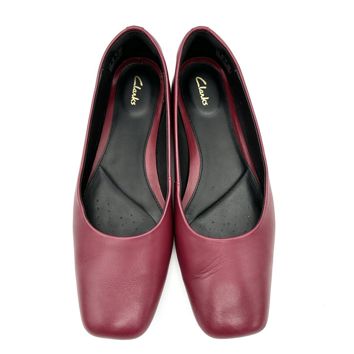 新品★Clarks｜定価2万 23SS 本革 スクエアトゥフラットシューズ 24 新品☆Clarks｜定価2万 23SS 本革 スクエアトゥフラットシューズ 24