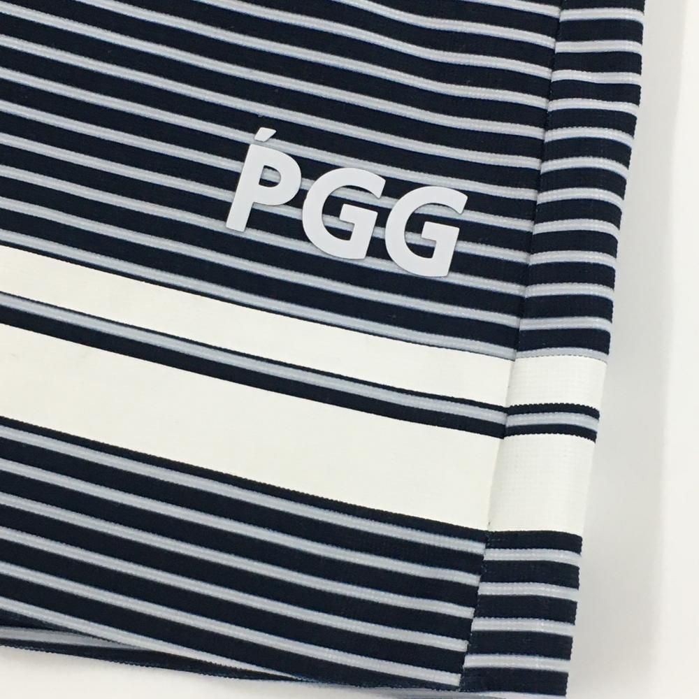 PEARLY GATES - 【美品】PGGパーリーゲイツ スカート ネイビー×白 ボーダー 一部プリーツ レディース 1(M) ゴルフウェア PEARLY GATES 美品】PGGパーリーゲイツ スカート ネイビー×白 ボーダー 一部