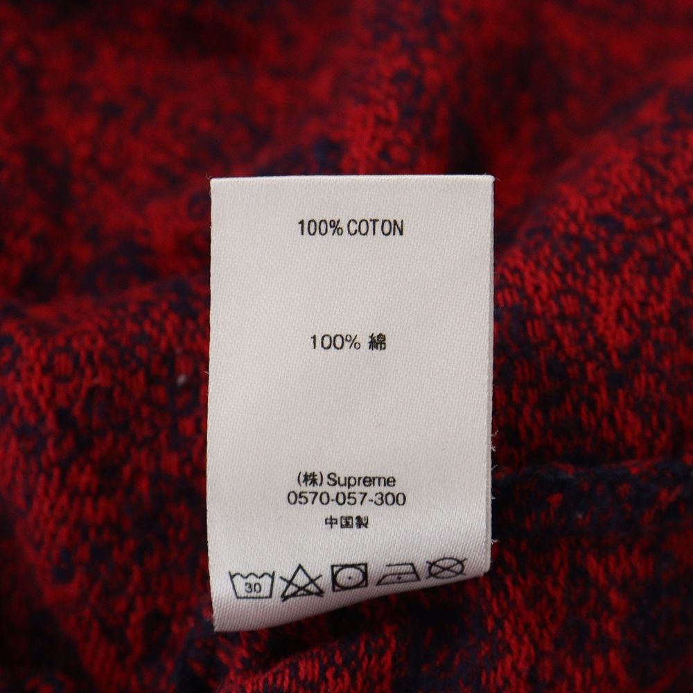 18AW シュプリーム フローラル ジャカード ハーフジップ ポロシャツ L