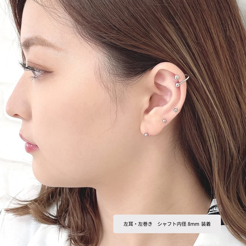 新品未使用 14G 軟骨ピアス スパイラルピアス - アクセサリー