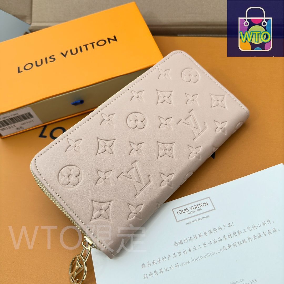 LVルイ・ヴィトン/財布はパッドMonogramエンボス模様の小羊の皮