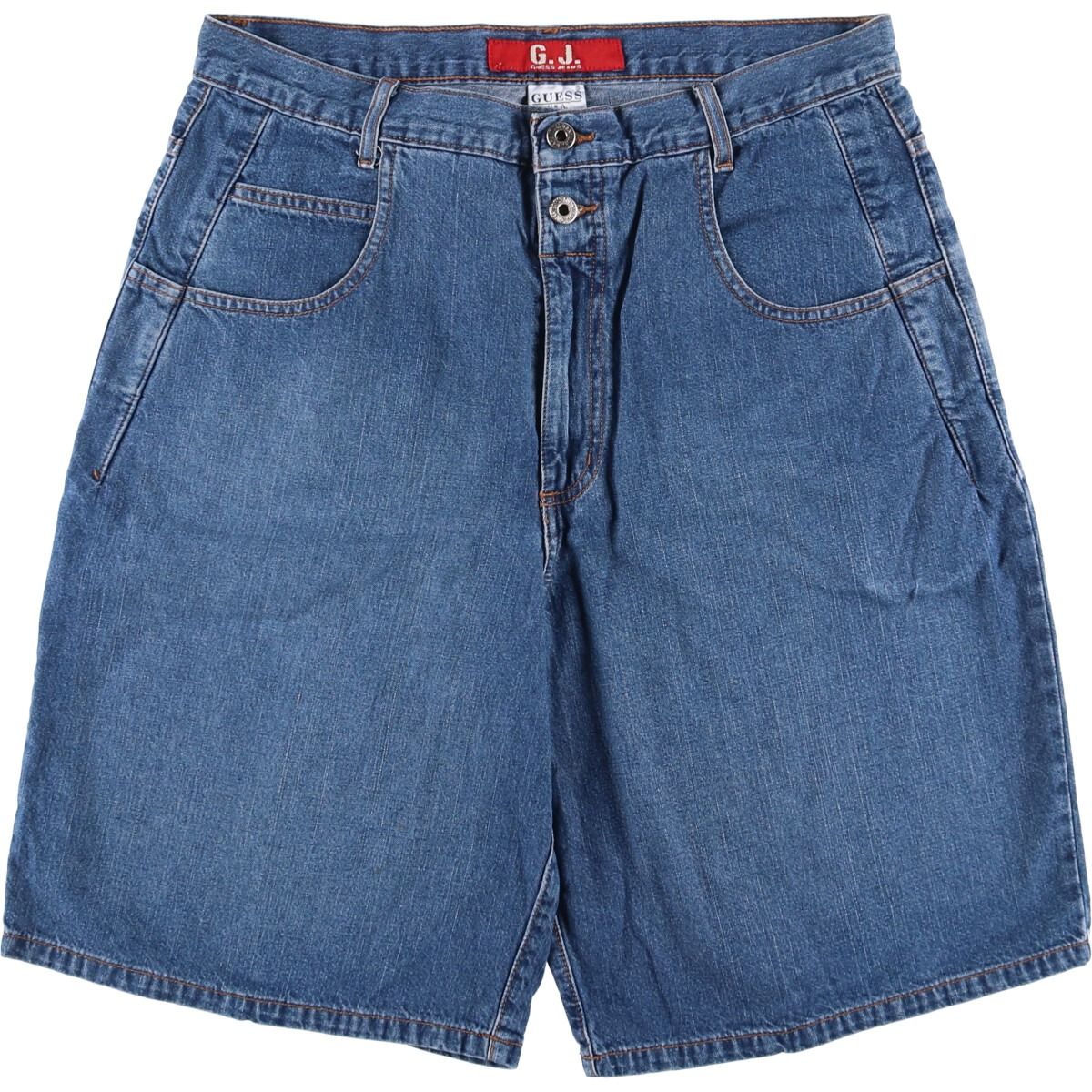 古着 ゲス Guess JEANS デニムショーツ ハーフパンツ メンズw34相当|eaa417786