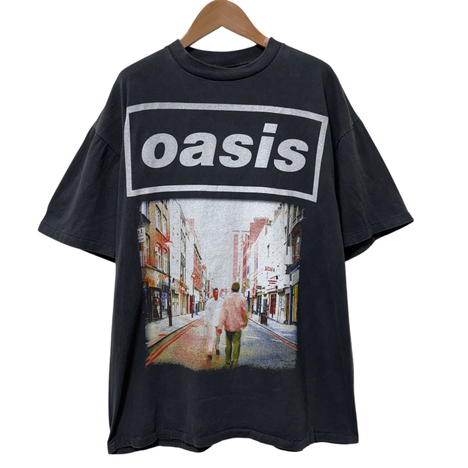 オアシス Tシャツ XLサイズ ブラック オニータ ONEITA バンドT