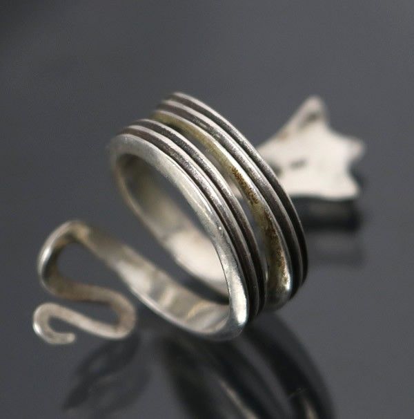 CHROME HEARTS 銀座店 クロムハーツ クロステイル スネーク リング 指輪 メンズ シルバー SV925 約13.5号 100695