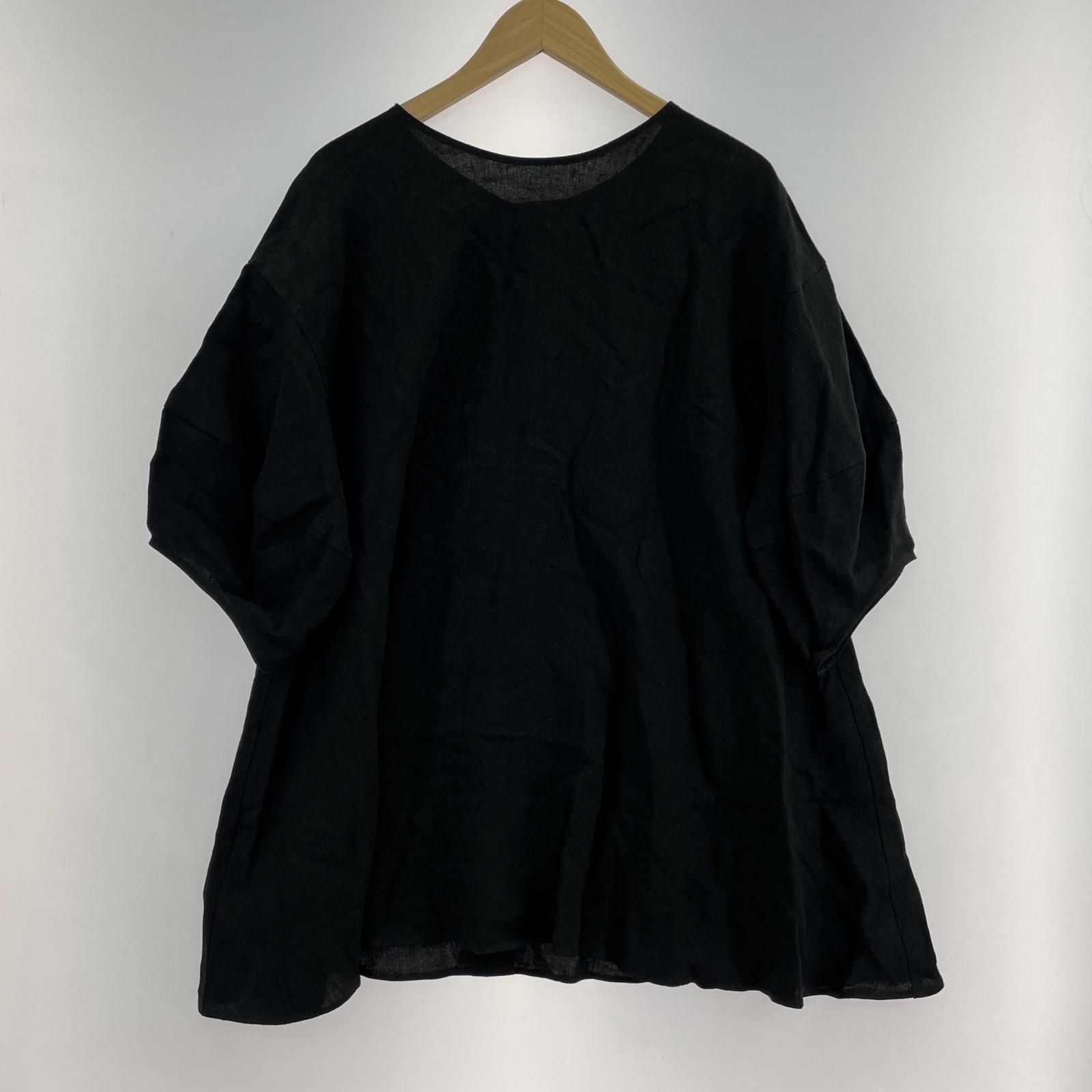 beardsleyパール釦ブラウス ブラック BEARDSLEY パール釦フレンチ 