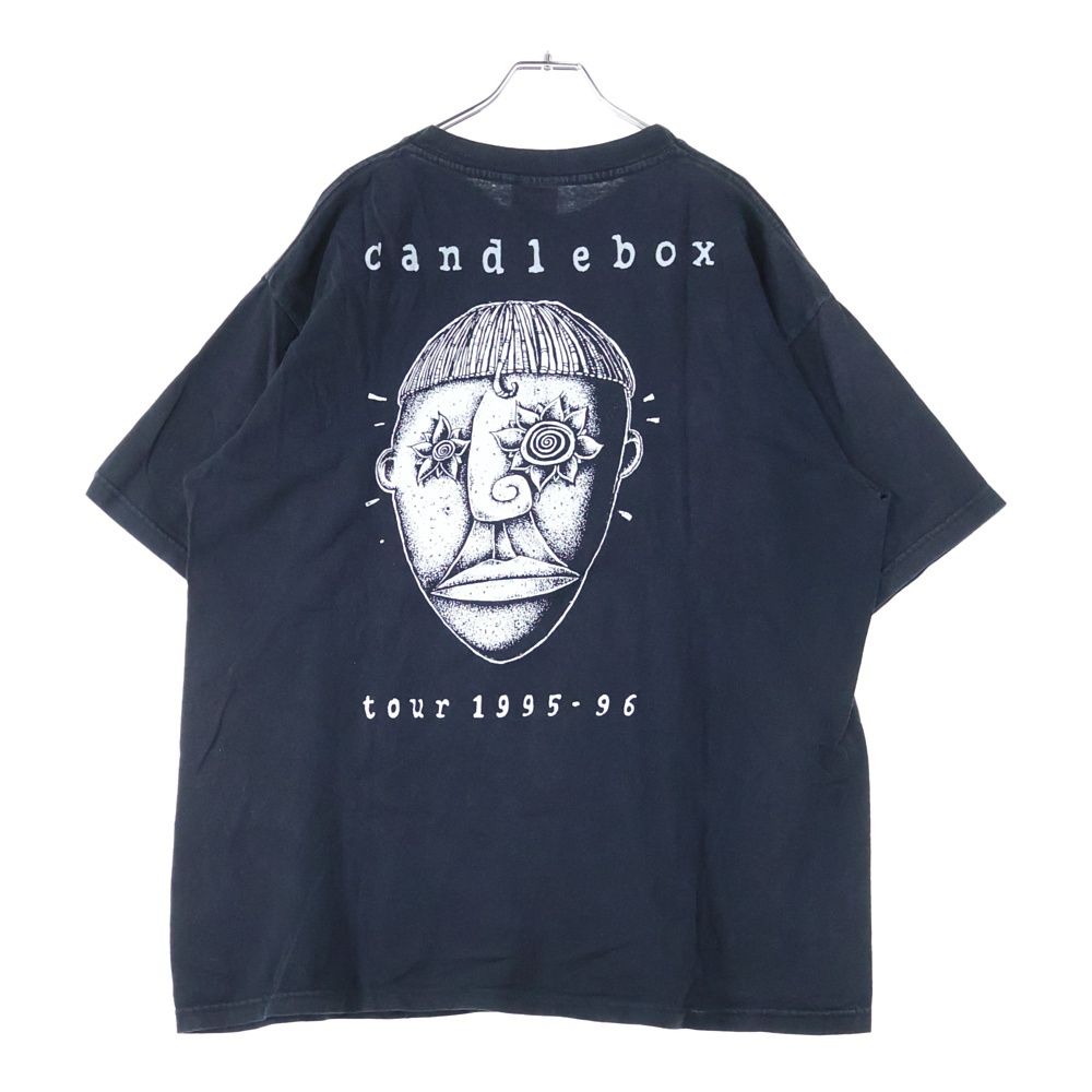 VINTAGE ヴィンテージ 90s CANDLEBOX TEE フロントプリント半袖Tシャツ カットソー ブラック