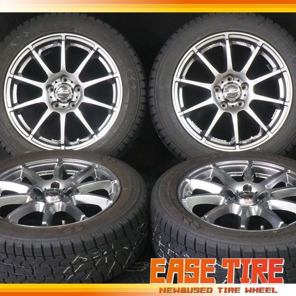 21年製 バリ山 TOYO GARIT GIZ | シュナイダーStaG 215|55R17 | 7J 38 114.3 5H 4本 スタッドレス クラウン カムリ マークX ヴェゼル CX-3等