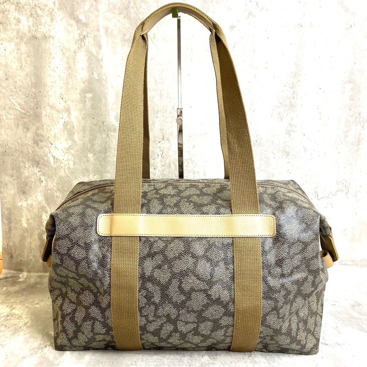 YSL イヴサンローラン PVC レザー ボストン バッグ 大容量 トート