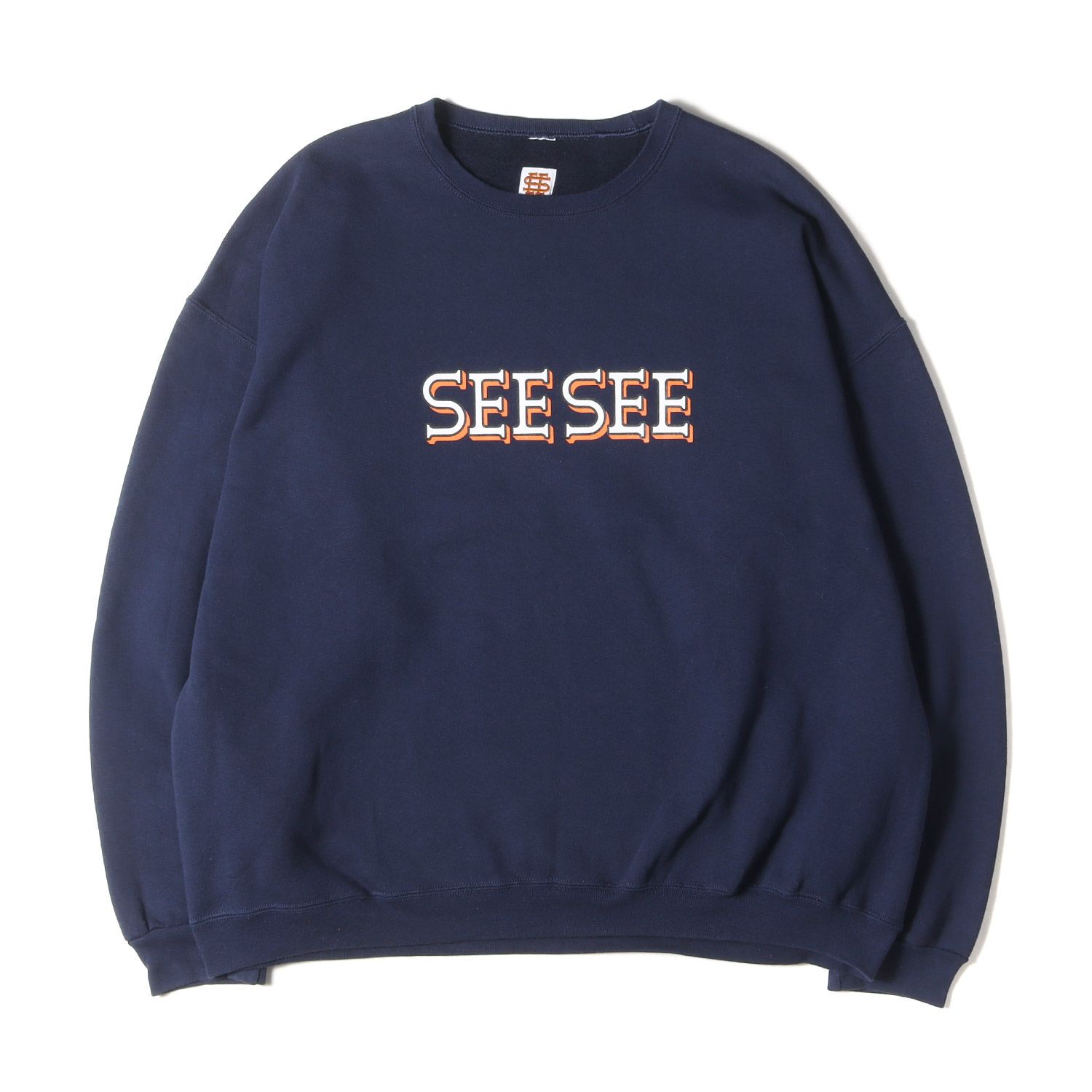 SEE SEE シーシー FRUITS CREW GREY ロゴプリント クルーネック SEE 