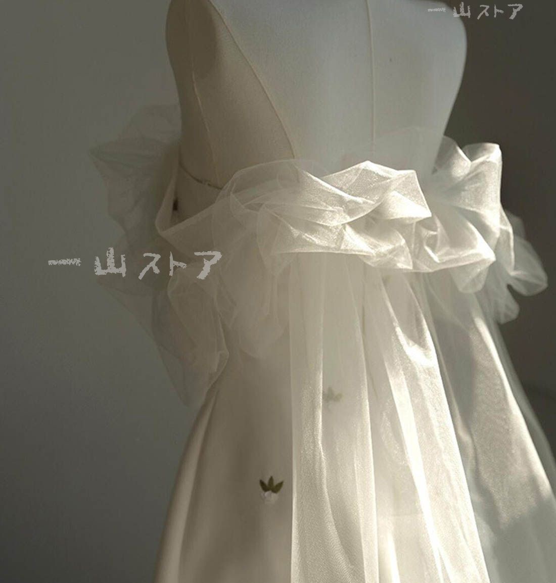 ?♥ 2025 カラードレス ロングドレス パーティードレス 白 ホワイト チューブトップ フリル ライトドレス コンサート イブ