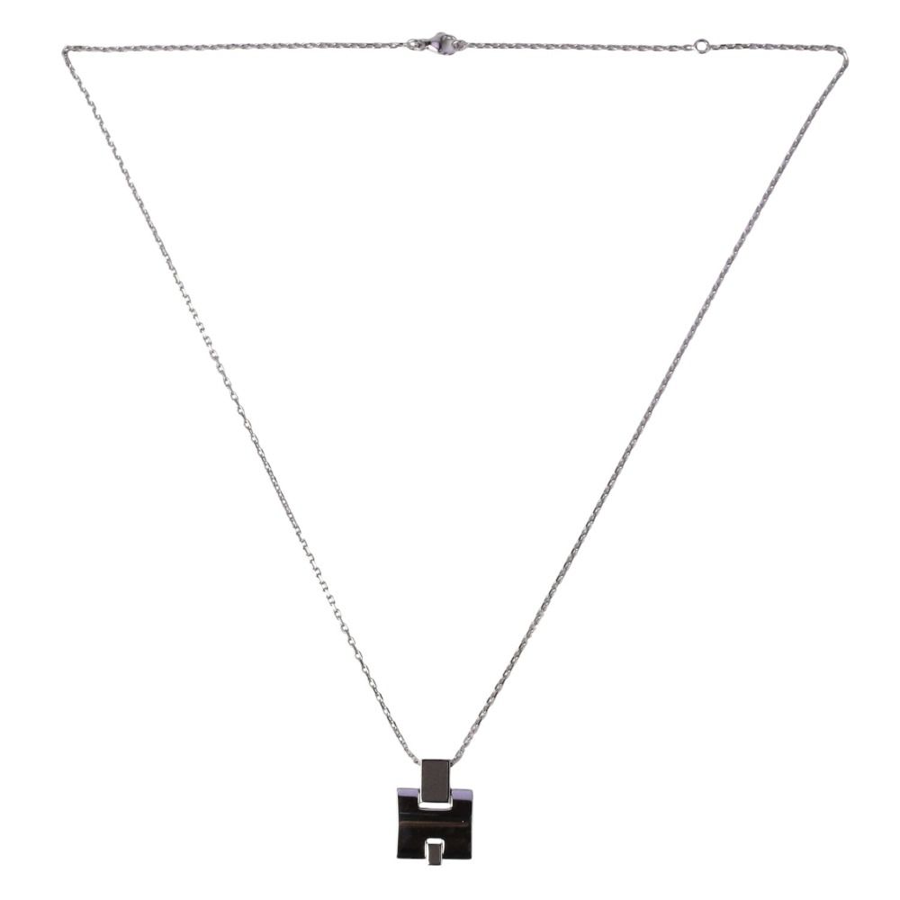 美品 HERMES エルメス アイリーン Hモチーフ ネックレス シルバー  