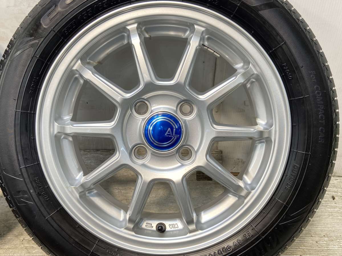 155/65R14 nブリヂストン エコピア NH200C n AL n14x4.5 44 100-4穴 n中古