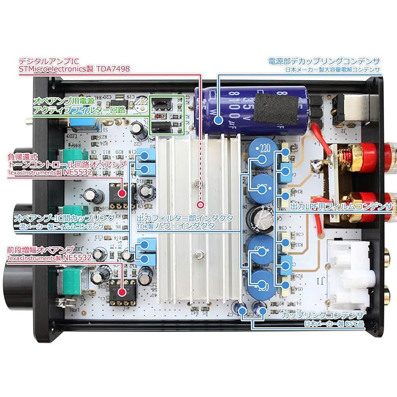 新着商品】FX-AUDIO- FX-502J PRO TDA7498搭載 50W×2ch トーン