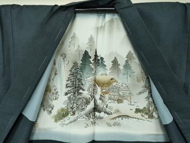 平和屋着物○男性 本場大島紬 アンサンブル キングサイズ 長羽織 100