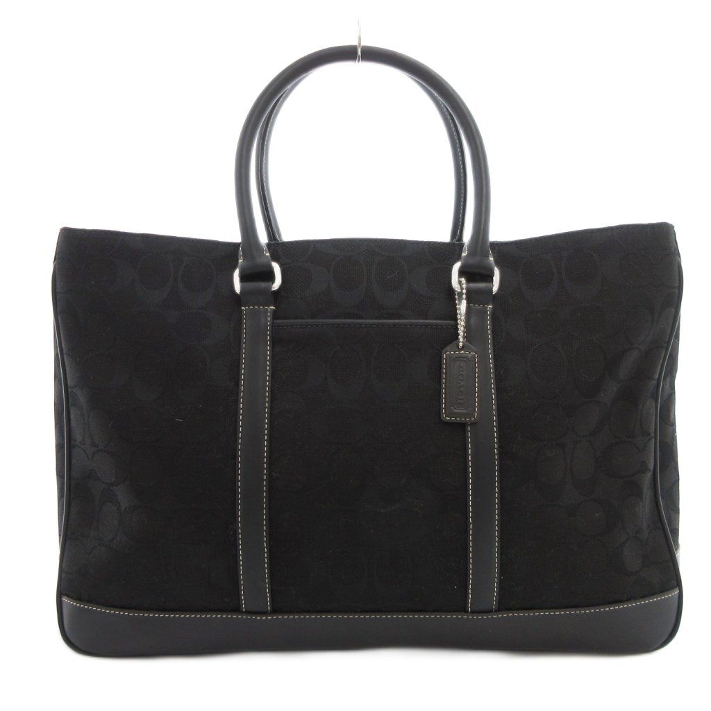 コーチ COACH 6088 シグネチャー ハンドバッグ ビジネス トート 肩掛け ロゴ キャンバス レザー 黒 ブラック |GV GY18