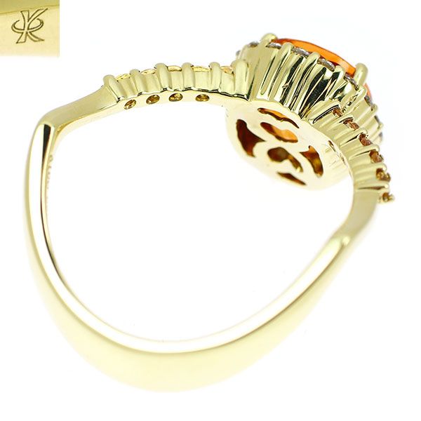 カラッチ K18YG スぺサルティンガーネット イエローサファイア  