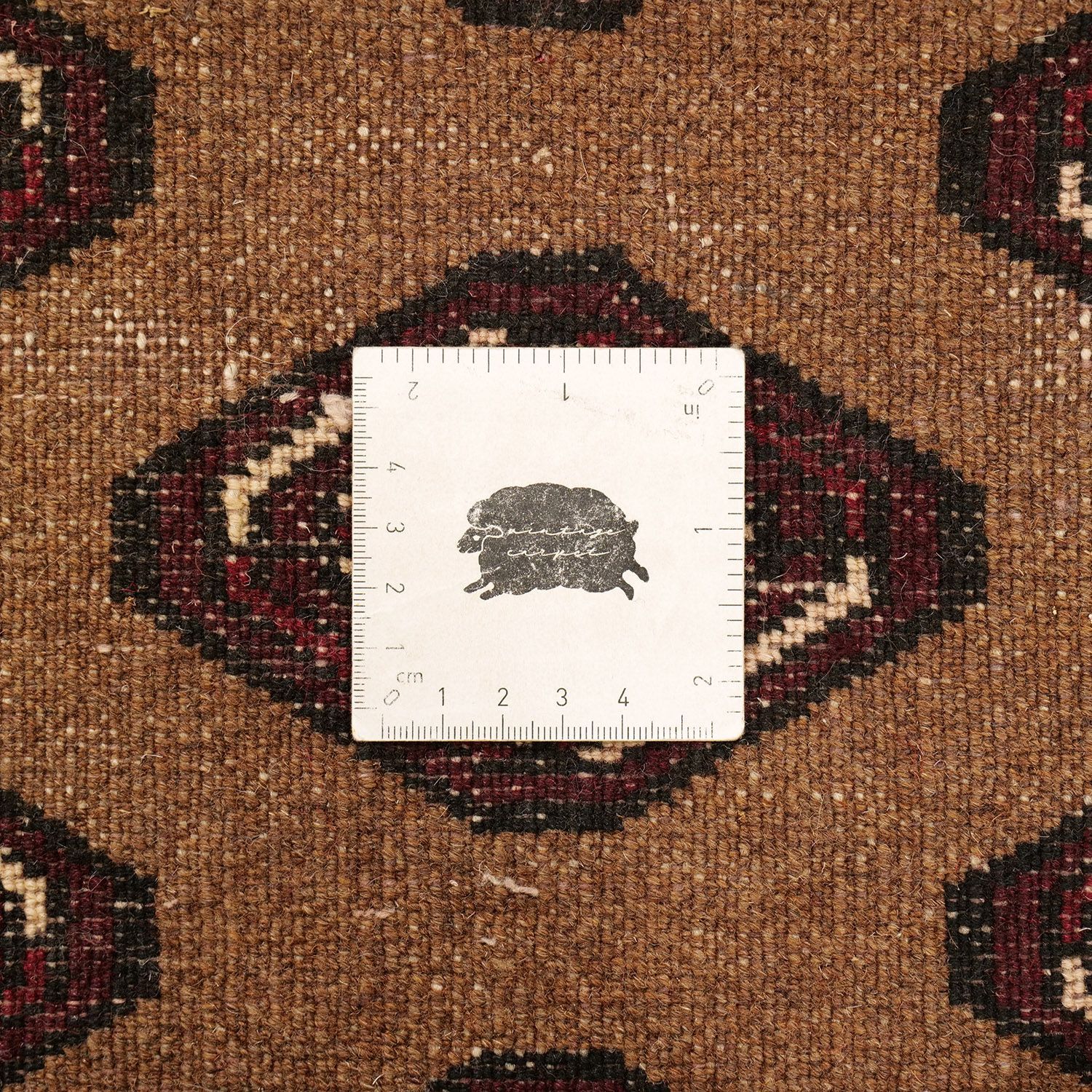 トルクメン 1990年代 1250×900mm テケギュル文様 ヴィンテージラグ専門