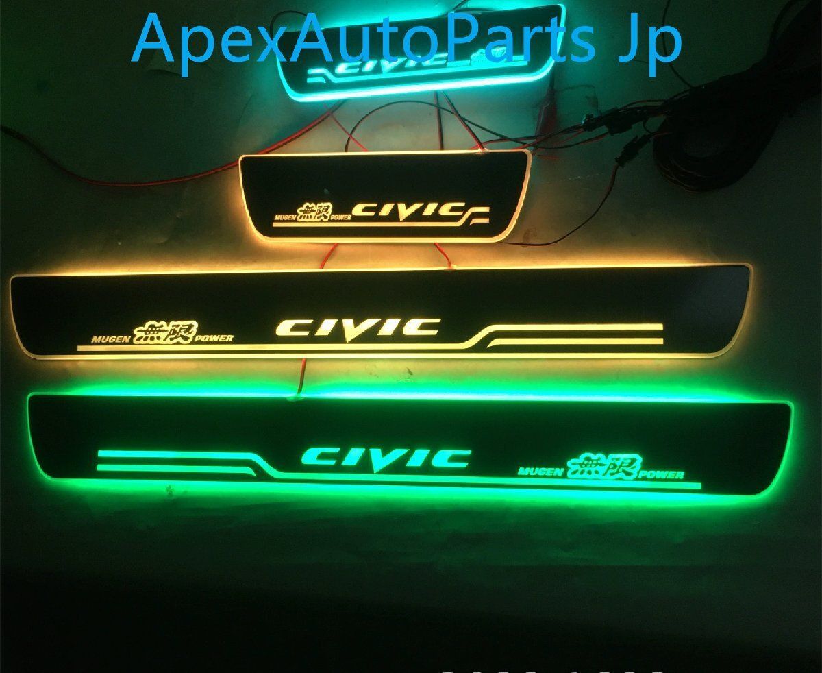 ホンダ シビック 8代 9代 10代 11代 LED ステップライト ダイナミック ウェルカムボード 4PCW11LYX FFCRYSTALESIA_COM