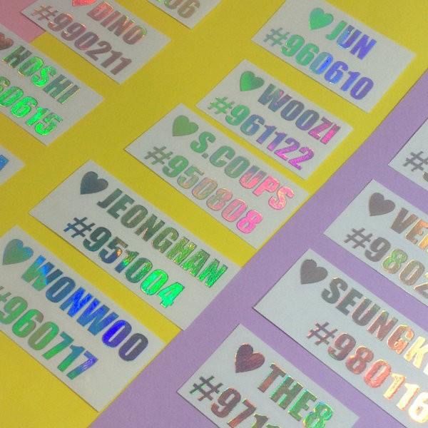 セブチ　seventeen ペンライト ステッカー　名前　オーダー セブチ seventeen ペンライト ステッカー 名前 オーダー - メルカリ