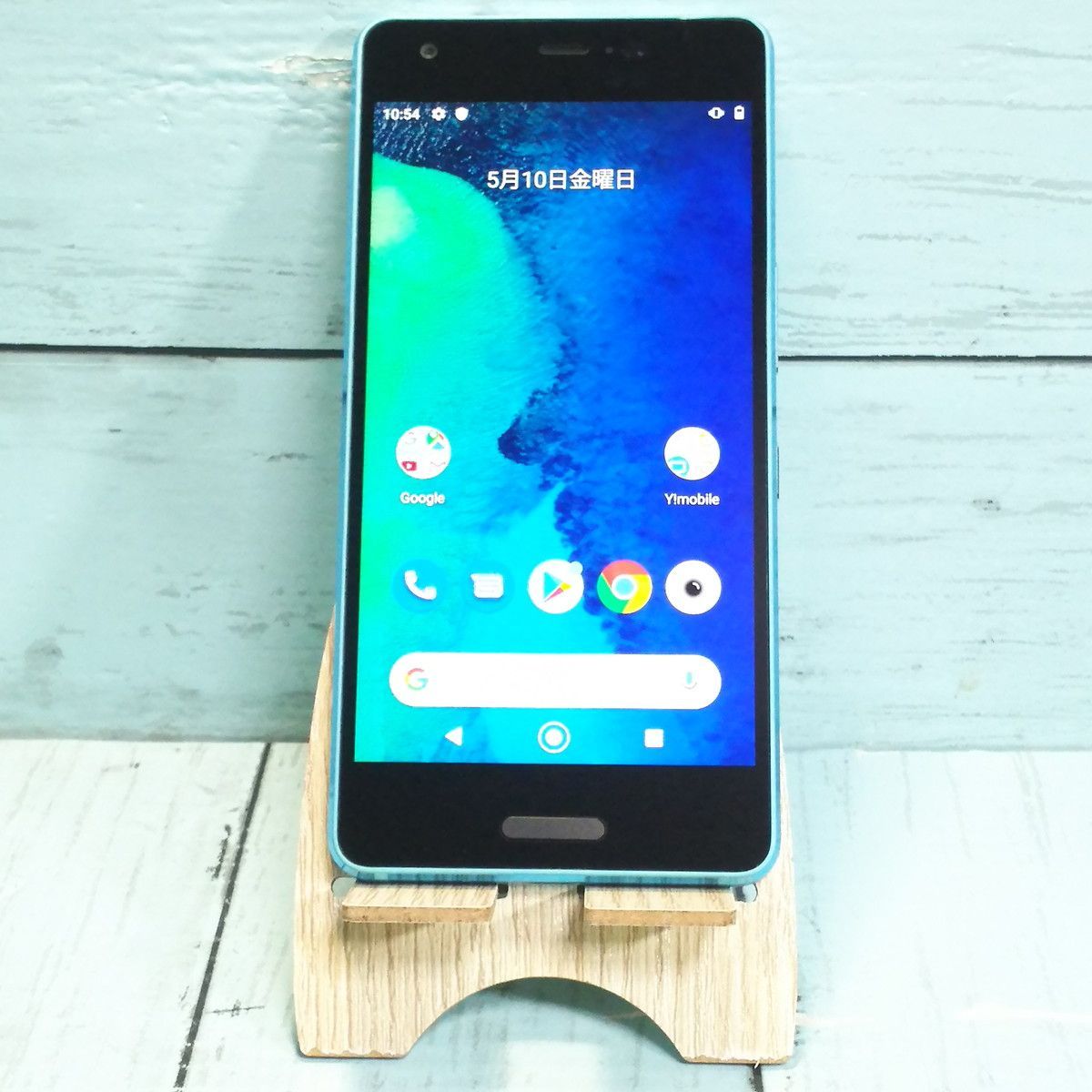 送料無料】Y!mobile Android One X3 ライトブルー X3-KC 本体 白ロム 