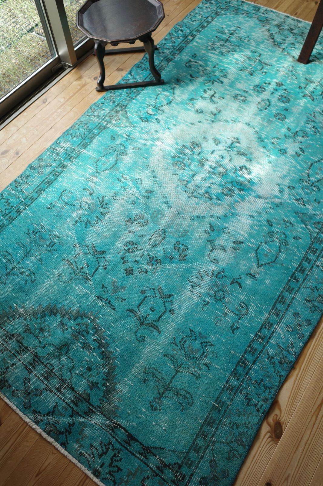 ヴィンテージラグ ターコイズブルー