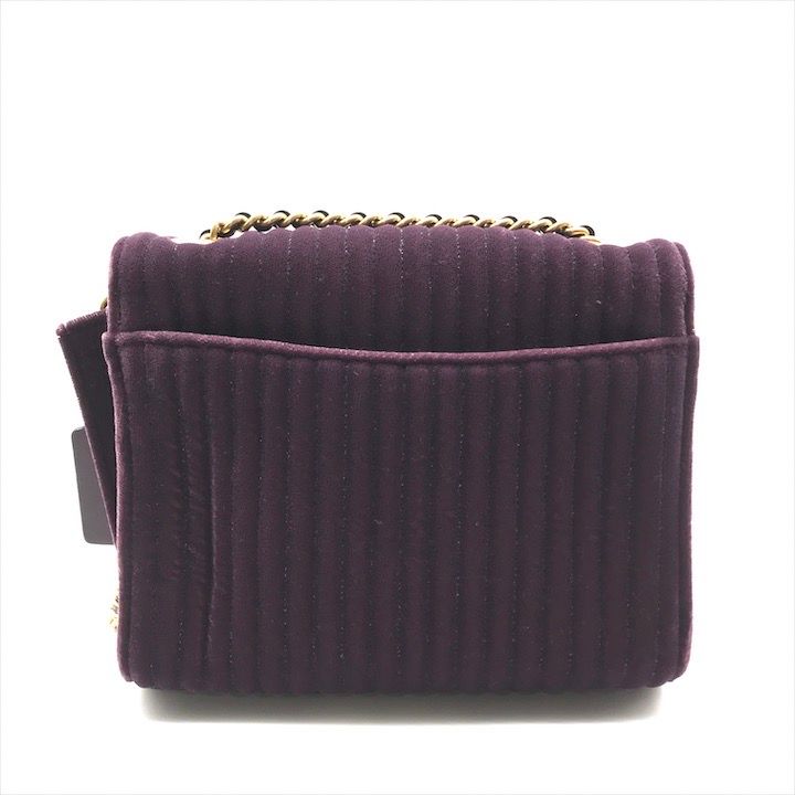 美品 COACH コーチ パーカー18 ベロア チェーン ショルダー バッグ  