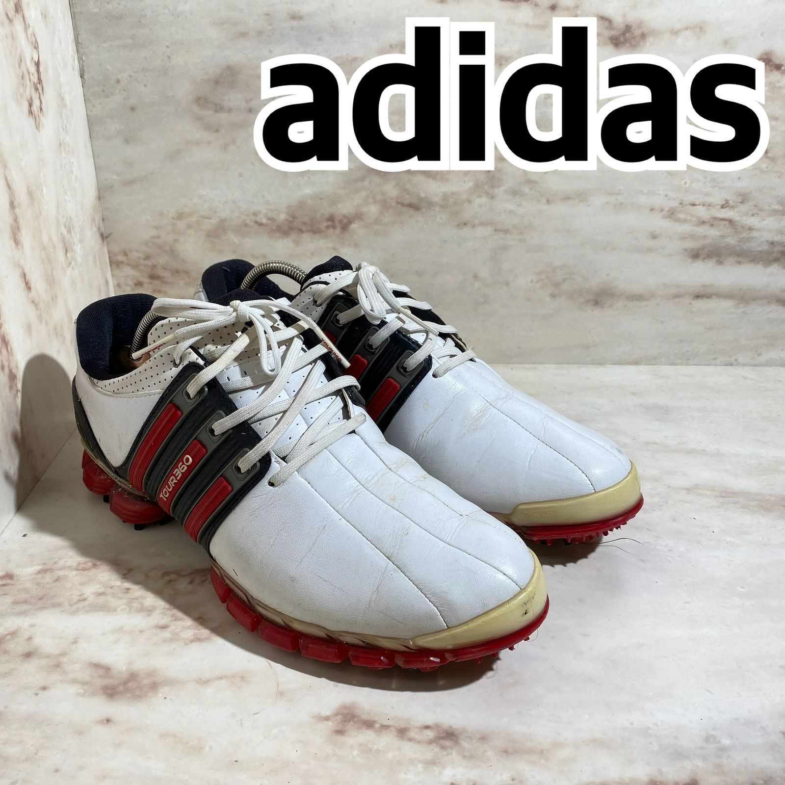 新品】adidas アディダス ゴルフシューズ 26.5cm防水撥水 - シューズ