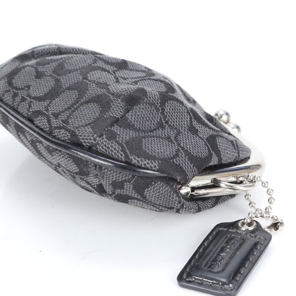 黒のがま口ケース/財布/coach COACH コーチ 財布 ☆COACH☆ ノラ キスロック ブラック がま口